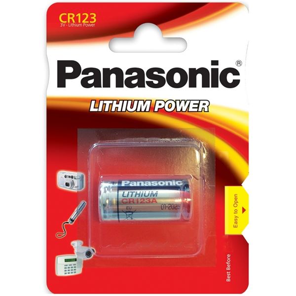 Panasonic Size CR123A 3v Lithium Camera Battery