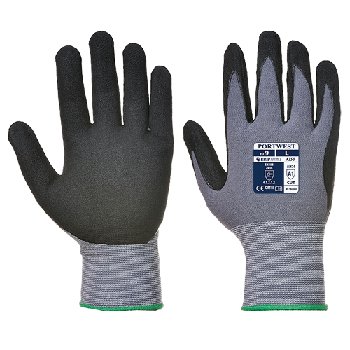 Gloves Dermiflex Nylon & Spandex Black S8 (Pr)
