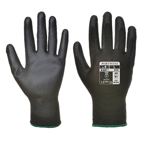 Gloves PU / Nylon Palm Back S6 (Pr)