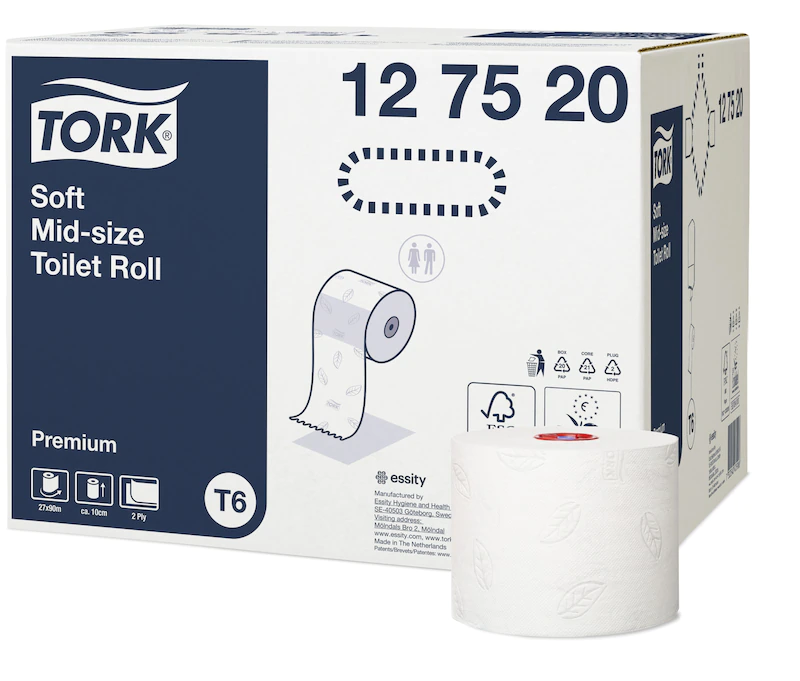 Tork 127520 Premium Soft Mid-Size Toilet Roll