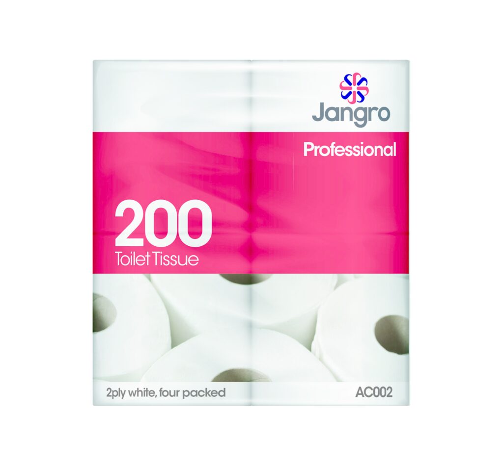 Jangro 200 sheet 4 Pack Toilet Roll