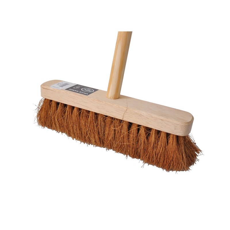 11-1/2in Coco Soft Sweeping Broom c/w Handle