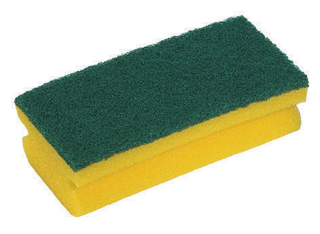 Abrasive Easigrip Sponge Scouring Pad Yellow/Green