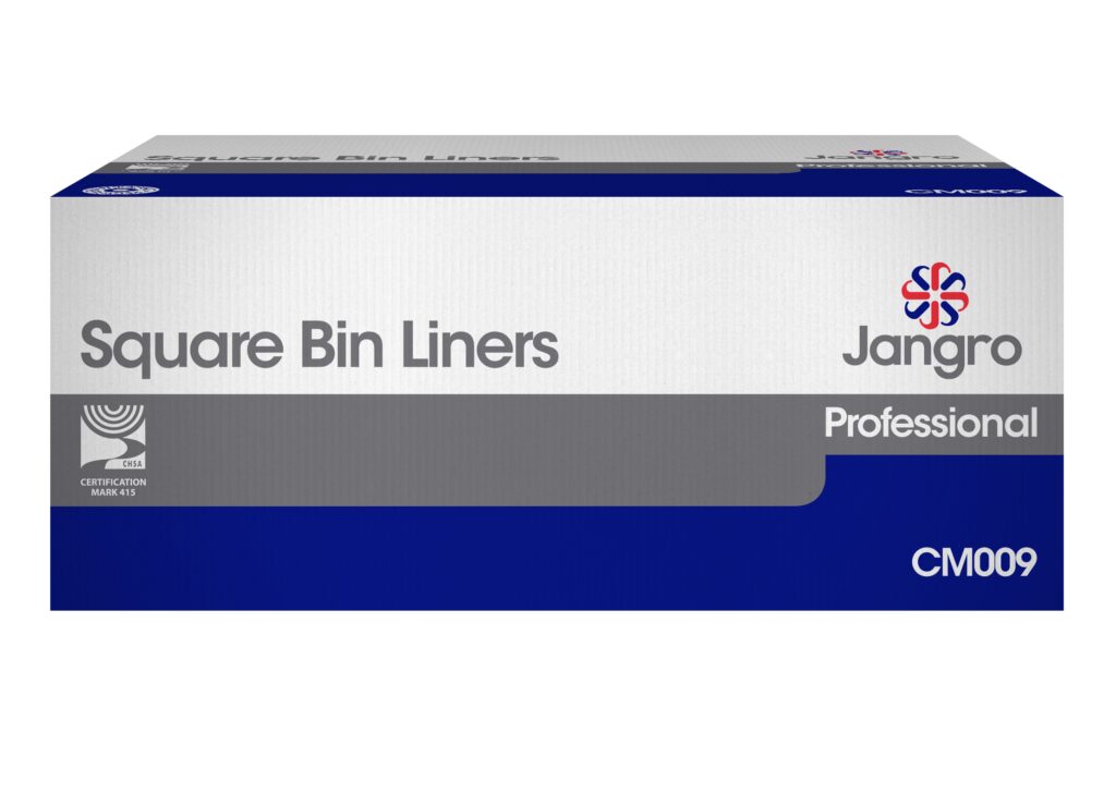 Square Bin Liners 15in x 24in x 24in - Jangro branded